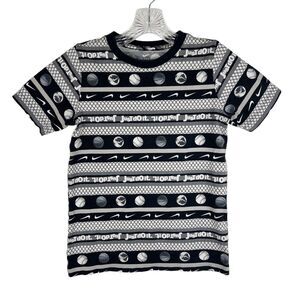 Nike Shirt Youth Medium Black Striped Just Do It Sports Basketball Active Tee